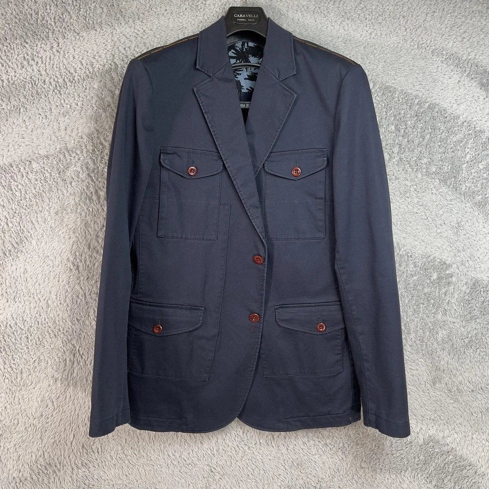 Hugo Boss Boss Orange Sport Coat Men 40 Black Utility Patch Pocket Jacket Blazer
